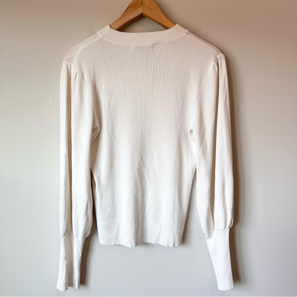 Zara | Balloon Sleeve Ribbed Sweater - Picture 2 of 8